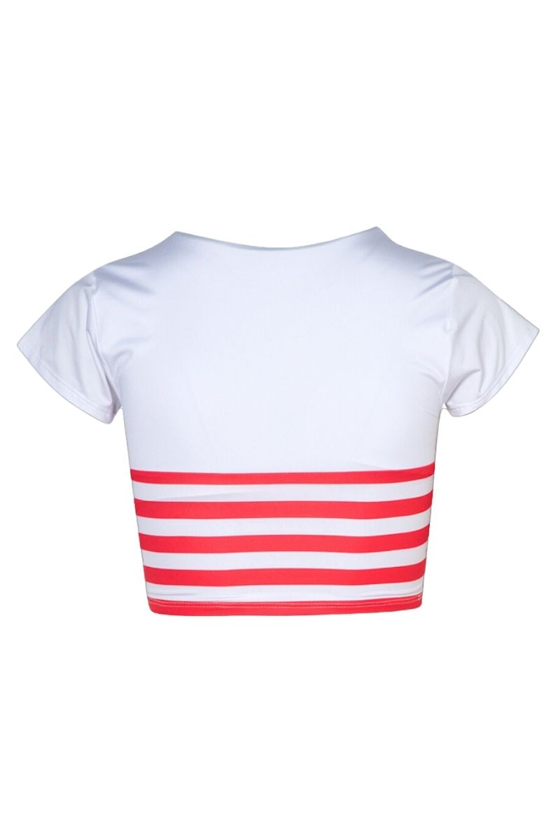 MATHILDE TOP AND BANES BOTTOM BIKINI IN CHERRY STRIPES - CULT MIA