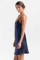NK IMODE Dylan Urban Silk Chemise nightgown in smooth silk fabric with a relaxed fit and elegant design.