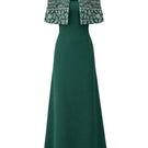 Beatrice gown by Raishma, elegant evening gown with flowing fabric and intricate detailing, shown on a model.