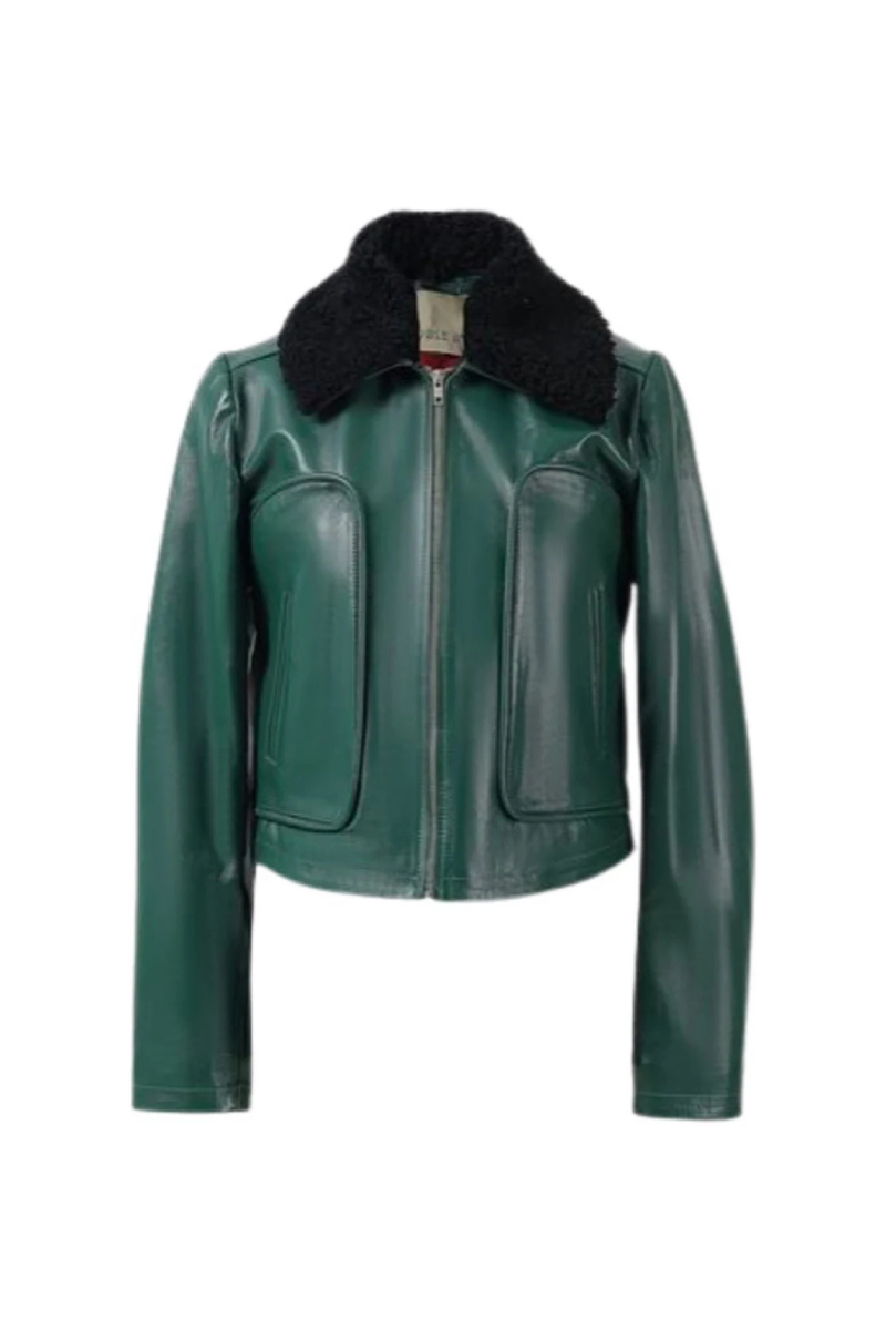 EMERY LEATHER JACKET IN OLIVE - CULT MIA