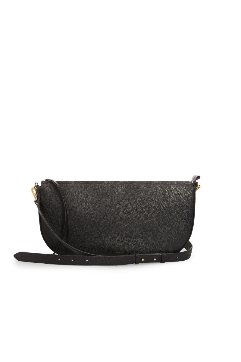 Black Denise shoulder bag by Vikele Studio featuring a sleek design with adjustable strap and spacious interior.