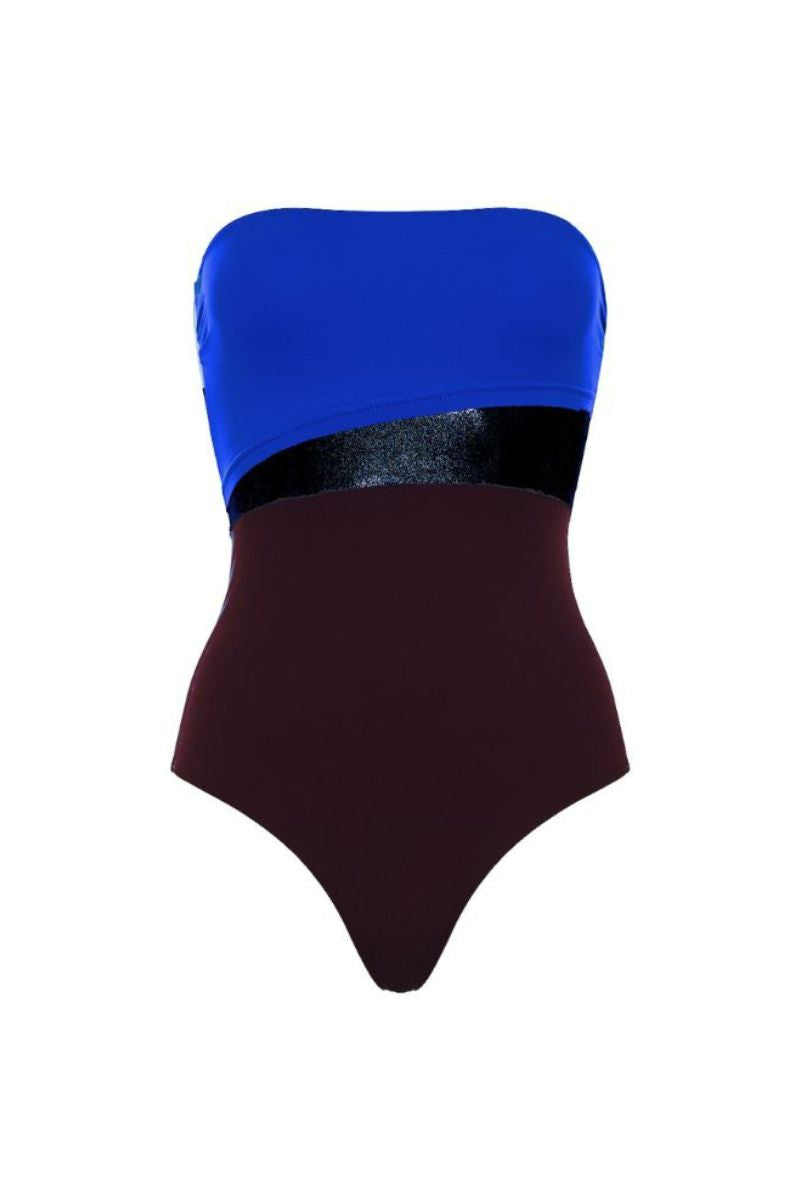 KIÓHNE cobalt blue swimsuit, stylish one-piece with sleek design, vivid color, and comfortable fit for beach or poolside wear.