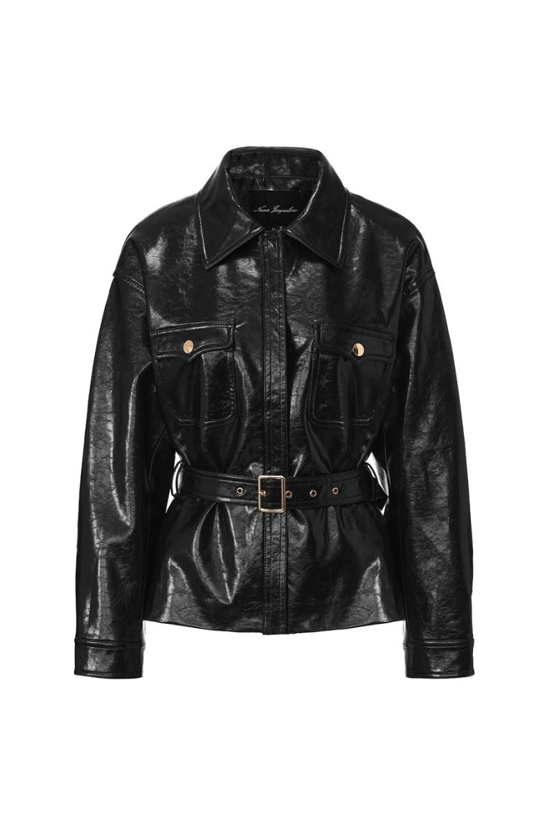 ISABELLA LEATHER JACKET IN BLACK