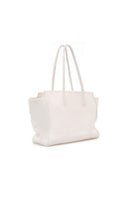 Off-white shoulder tote bag by Vikele Studio featuring a spacious design and sturdy handles for everyday use.