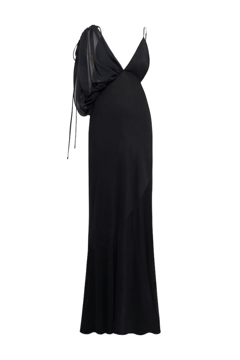 casual black maxi dresses for women LIZA MAXI DRESS IN BLACK | CULT MIA