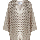 First Born Knits CELINE Polo top, light-colored with classic collar and button-down front, casual stylish knitwear.
