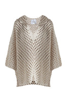 First Born Knits CELINE Polo top, light-colored with classic collar and button-down front, casual stylish knitwear.