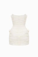 Ivory GIA dress with skirt by BALYKINA, stylish mini dress featuring elegant design and flowing fabric.