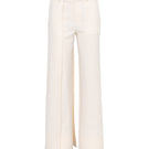 SÉLONE Calin Overlay Trousers in Soft Ivory, stylish pants with layered design and relaxed fit, shown in a natural fabric appearance.