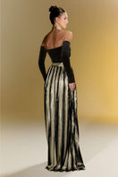 Nur Karaata CULT MIA X NUR KARAATA Addington gown showing elegant fabric and intricate design details.