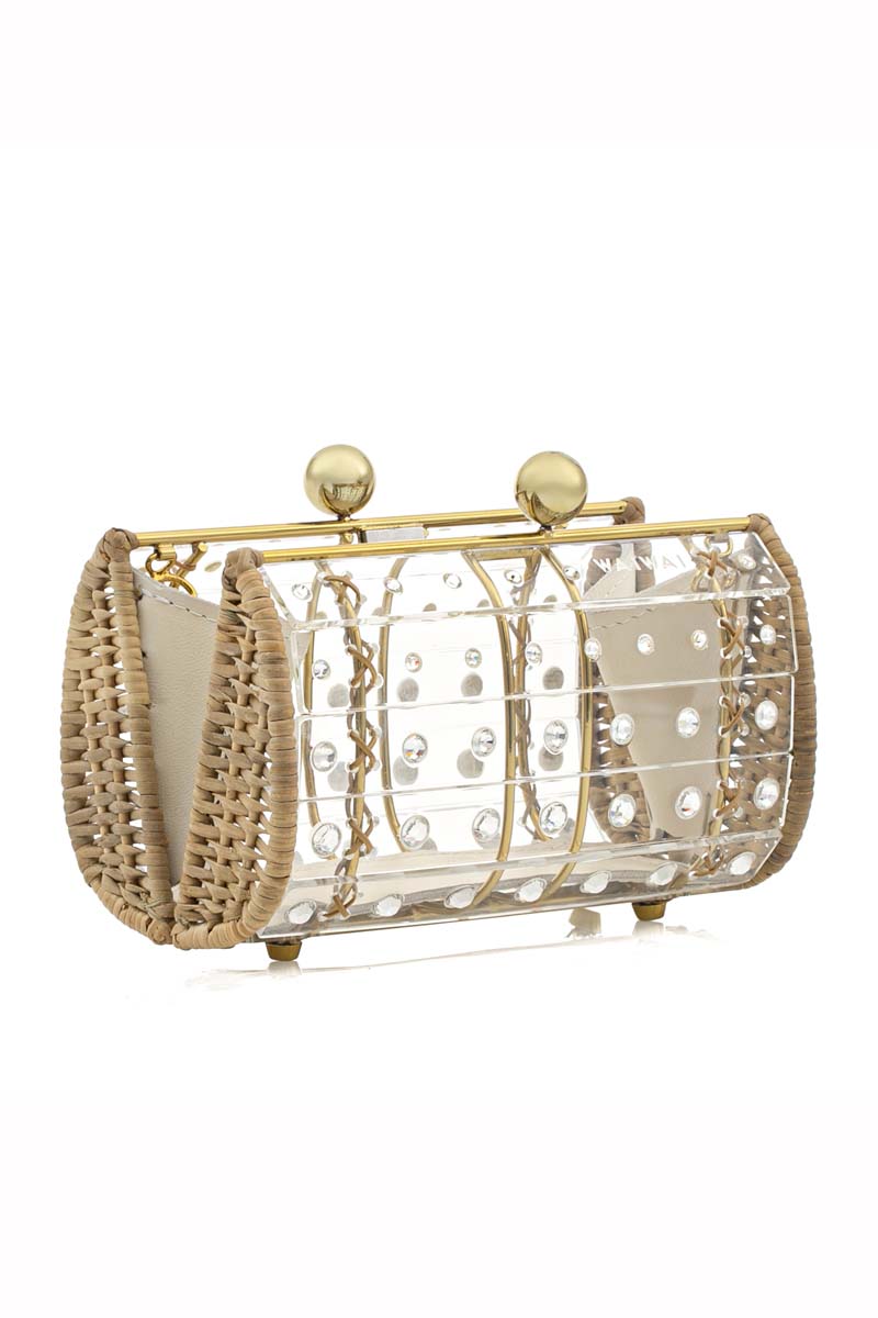 STRASS IN CRYSTAL CLUTCH - CULT MIA