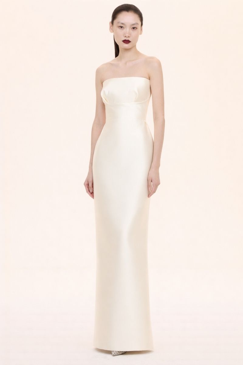 Nihan Peker DANAN gown in elegant fabric with intricate details and a flowing silhouette, perfect for formal occasions.