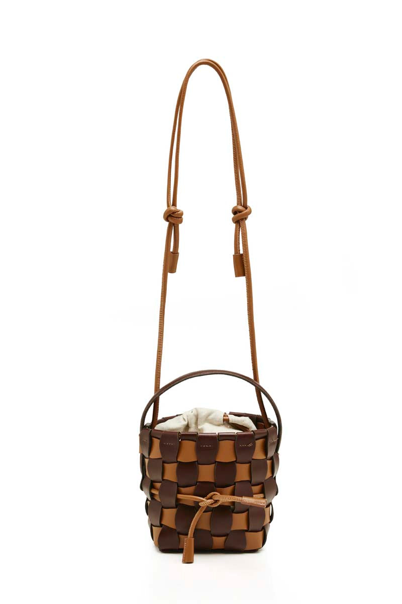 TULUM BAG IN COFFEE AND CARAMEL - CULT MIA