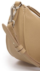 VIKELE STUDIO Denise mini beige shoulder bag with sleek design and top handle, perfect for casual and elegant outfits.