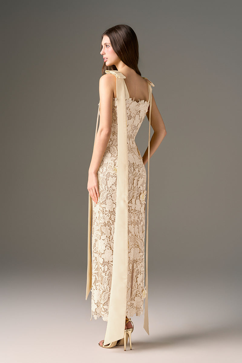 ivory lace maxi dress CULT MIA X I.H.F STUDIO FLORAL GARDEN IVORY LACE COLUMN DRESS | CULT MIA