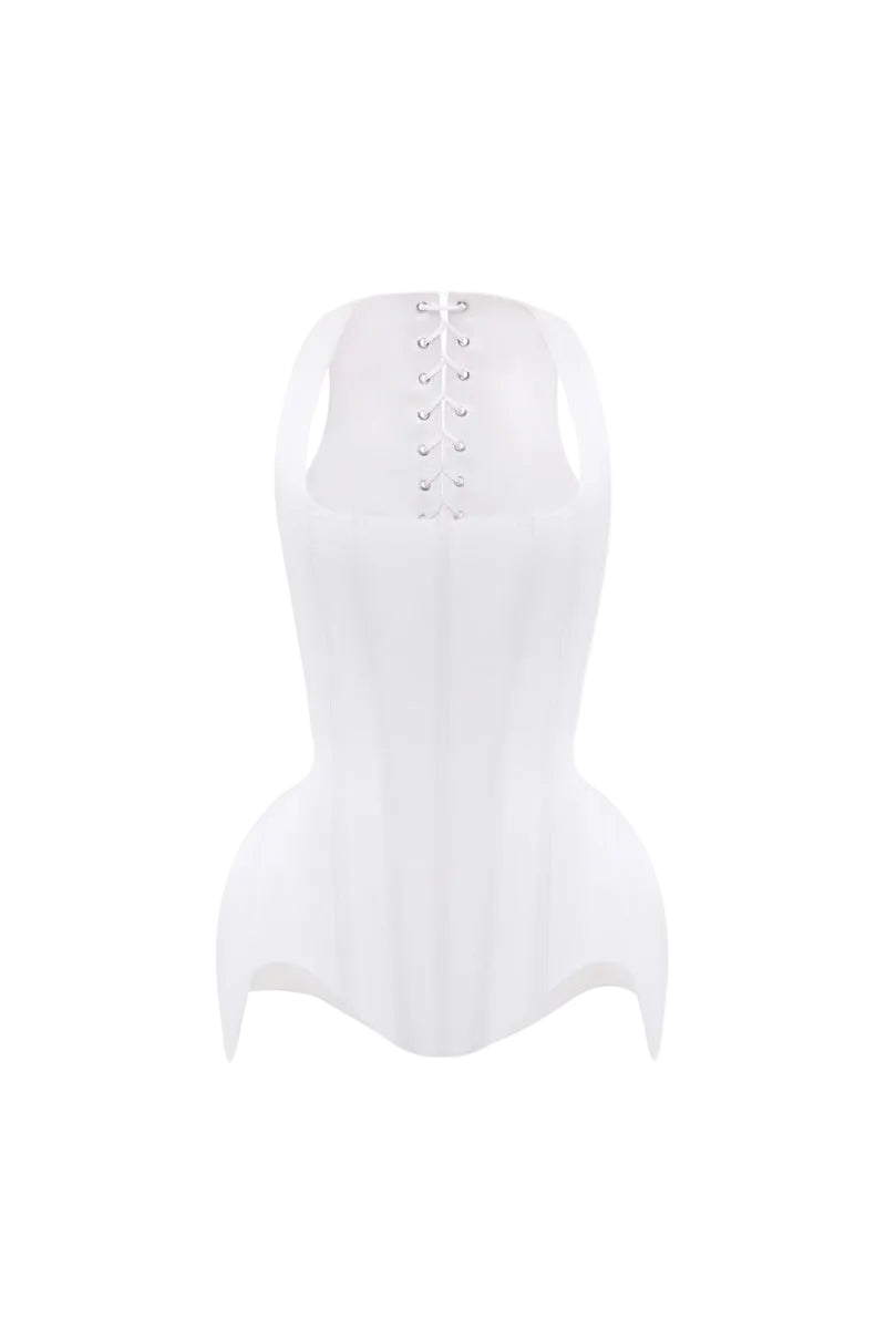 SOFT SATIN CORSET WITH LACING