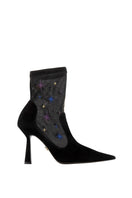House of Atana ANNA BOOT 95 in black suede, stylish knee-high boots with a sleek heel, perfect for casual or dressy outfits.
