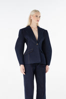 Lili Blanc NOVA blazer in tailored black fabric, featuring a classic fit and stylish lapel collar.