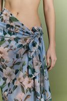 Nur Karaata Maldives Muse pareo cover-up with vibrant tropical print, lightweight fabric, and flowing design for beachwear.