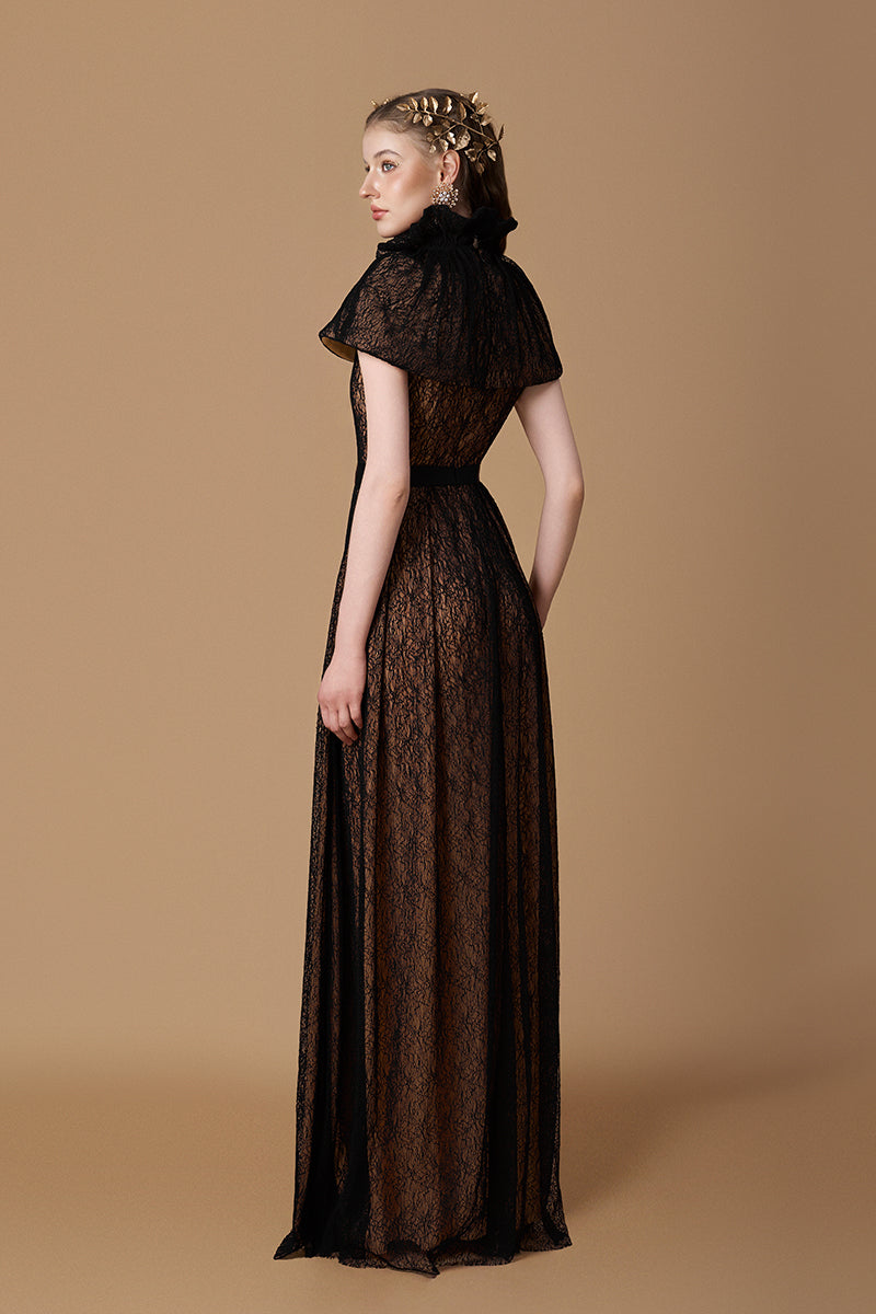 VINE GUIPURE LACE MAXI DRESS IN BLACK | CULT MIA | I.H.F VINE GUIPURE LACE MAXI DRESS IN BLACK | CULT MIA | I.H.F