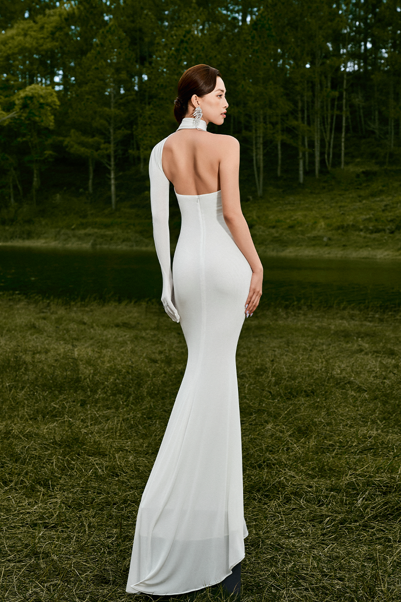 SERENA WHITE MERMAID MAXI DRESS - CULT MIA