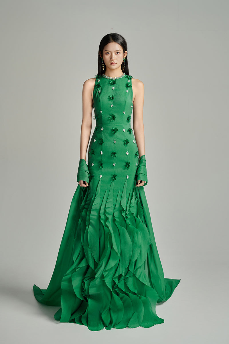 CULT MIA X HAPPY CLOTHING POTTER MERMAID JEWEL NECK ORGANZA MAXI DRESS IN GREEN | CULT MIA | HAPPY CLOTHING CULT MIA X HAPPY CLOTHING POTTER MERMAID JEWEL NECK ORGANZA MAXI DRESS IN GREEN | CULT MIA | HAPPY CLOTHING