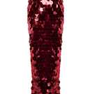 Balykina burgundy sequin maxi skirt with flowing fabric and elegant design, perfect for formal or evening wear.