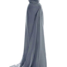 Blue Monetre gown from the NUE DRESS collection, showcasing elegant fabric and design details.