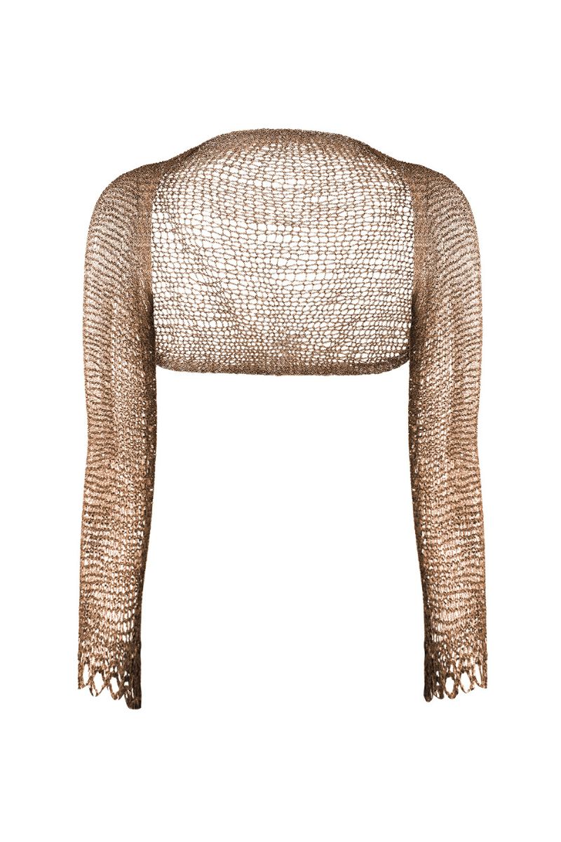 ROSE GOLD CHAIN BOLERO SHRUG - CULT MIA
