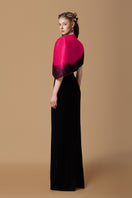 Pink crepe de chine taffeta gown by I.H.F featuring a flowing silhouette and elegant design.