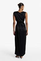 ROMA SATIN DRESS IN BLACK