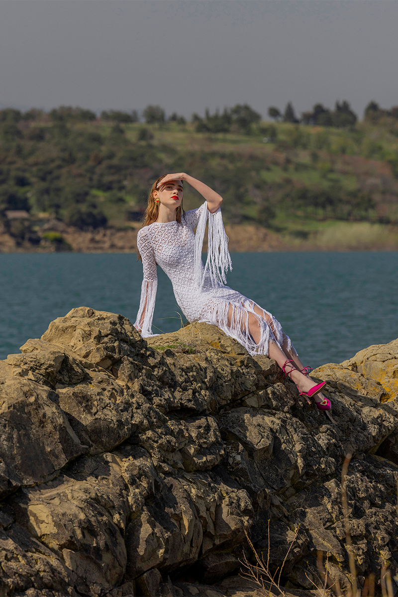 WHITE FRINGE DRESS - CULT MIA