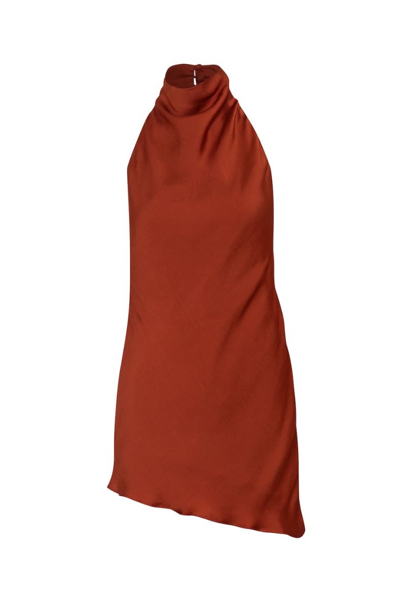 Baobab NUMA top in terracotta, stylish sleeveless blouse with a relaxed fit, displayed on a neutral background.