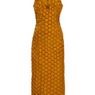 Onalaja Asha midi dress in gold, stylish sleeveless midi dress with elegant design, perfect for special occasions