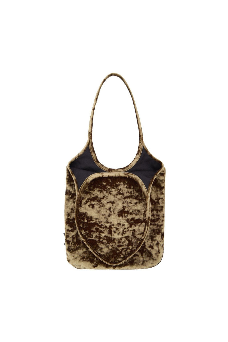Taupe Vikele Studio Gigi shoulder bag with sleek design and shoulder strap, showcasing stylish craftsmanship and elegant texture.