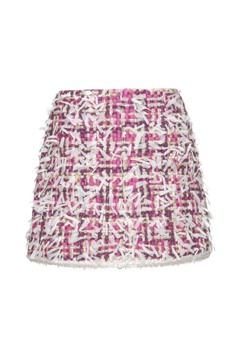 VINTAGE WHITE MULTICOLOR MINI SKIRT - CULT MIA