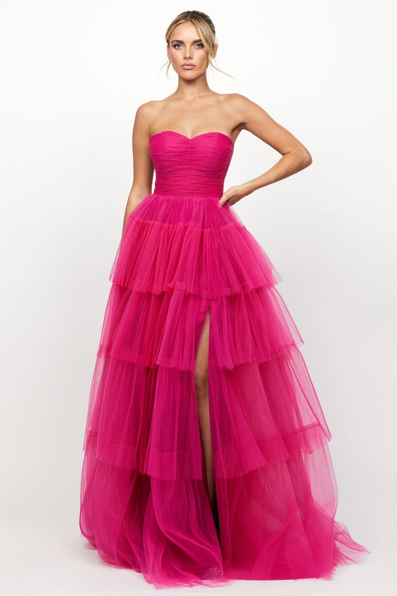AMAYA SWEETHEART TIERED BALL GOWN - CULT MIA