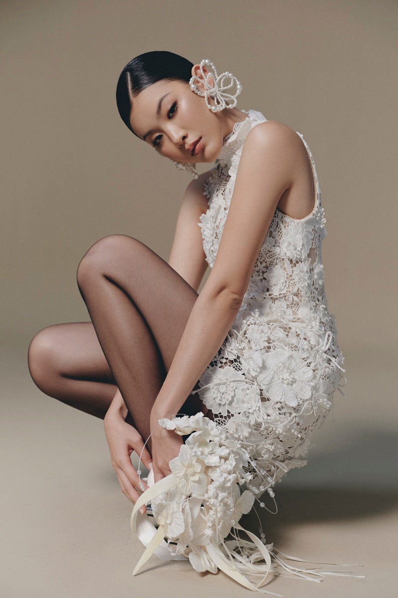 Keira Tong Belle Jardin mini dress featuring floral print and lightweight fabric, perfect for spring and summer wear.