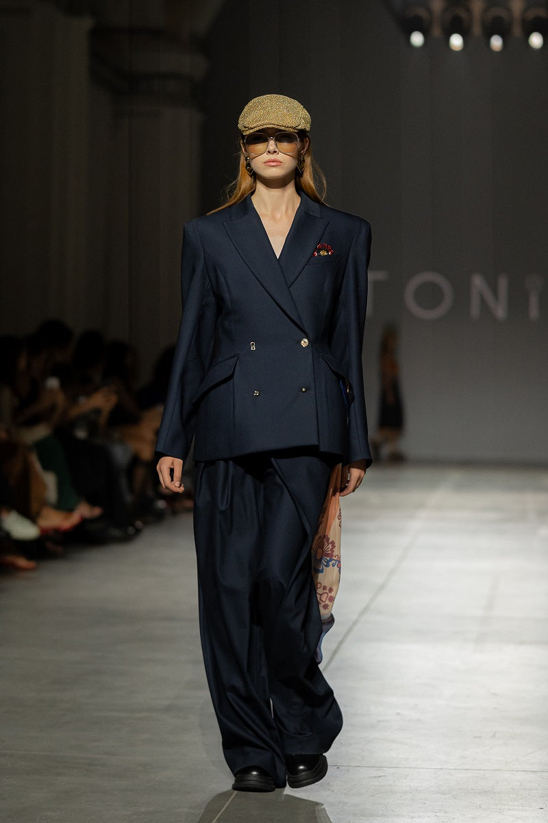 NEW LOOK PANTS IN NAVY BLUE - CULT MIA