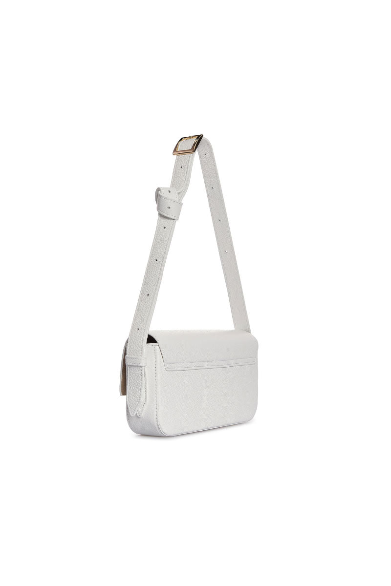 Off-white KATRINE shoulder bag by VIKELE STUDIO featuring a stylish, minimalist design with a sleek strap.