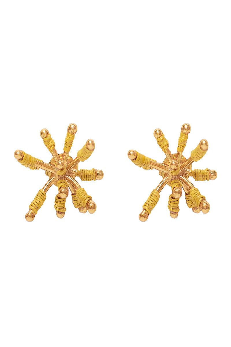 STELLA YELLOW MINI EARRINGS - CULT MIA
