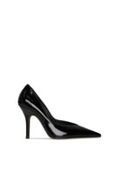 Black 10th Floor Uptown Heel showing sleek pointed toe and stiletto heel, stylish women's high heel footwear.