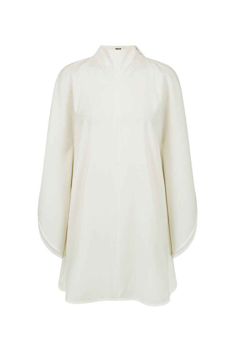 FILANTE CAPE WOOL BLOUSE IN IVORY - CULT MIA