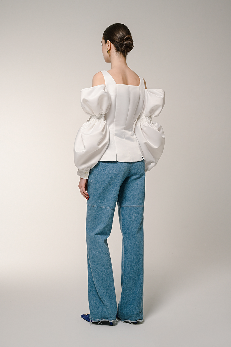 RUFFLE SLEEVES SHIRT - CULT MIA