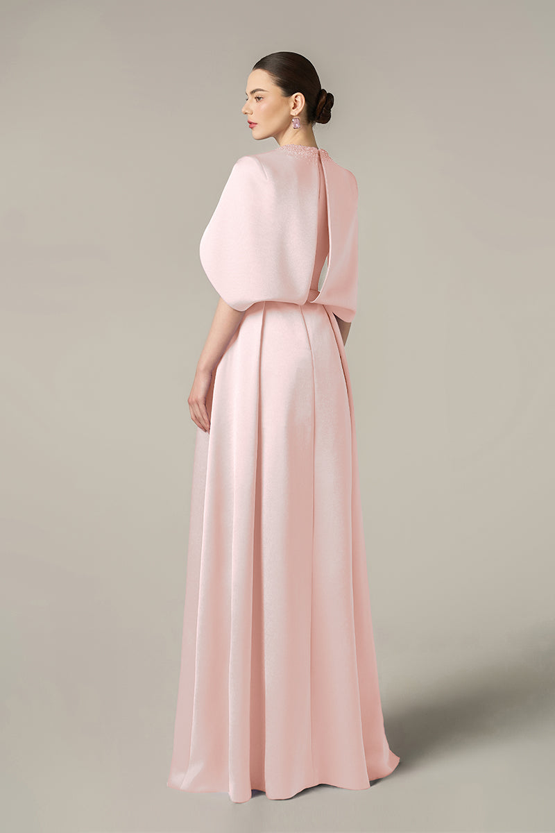 pink taffeta dress SILK TAFFETA DRESS IN PINK | CULT MIA
