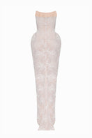 BALYKINA MUNA lace gown featuring intricate lace fabric and elegant design, perfect for formal occasions.
