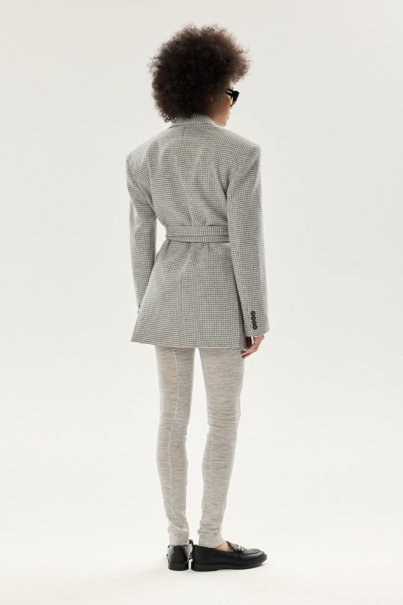 LARETAGGIO VARI wool gray blazer shown on a mannequin, tailored fit with classic lapel and single-button closure.