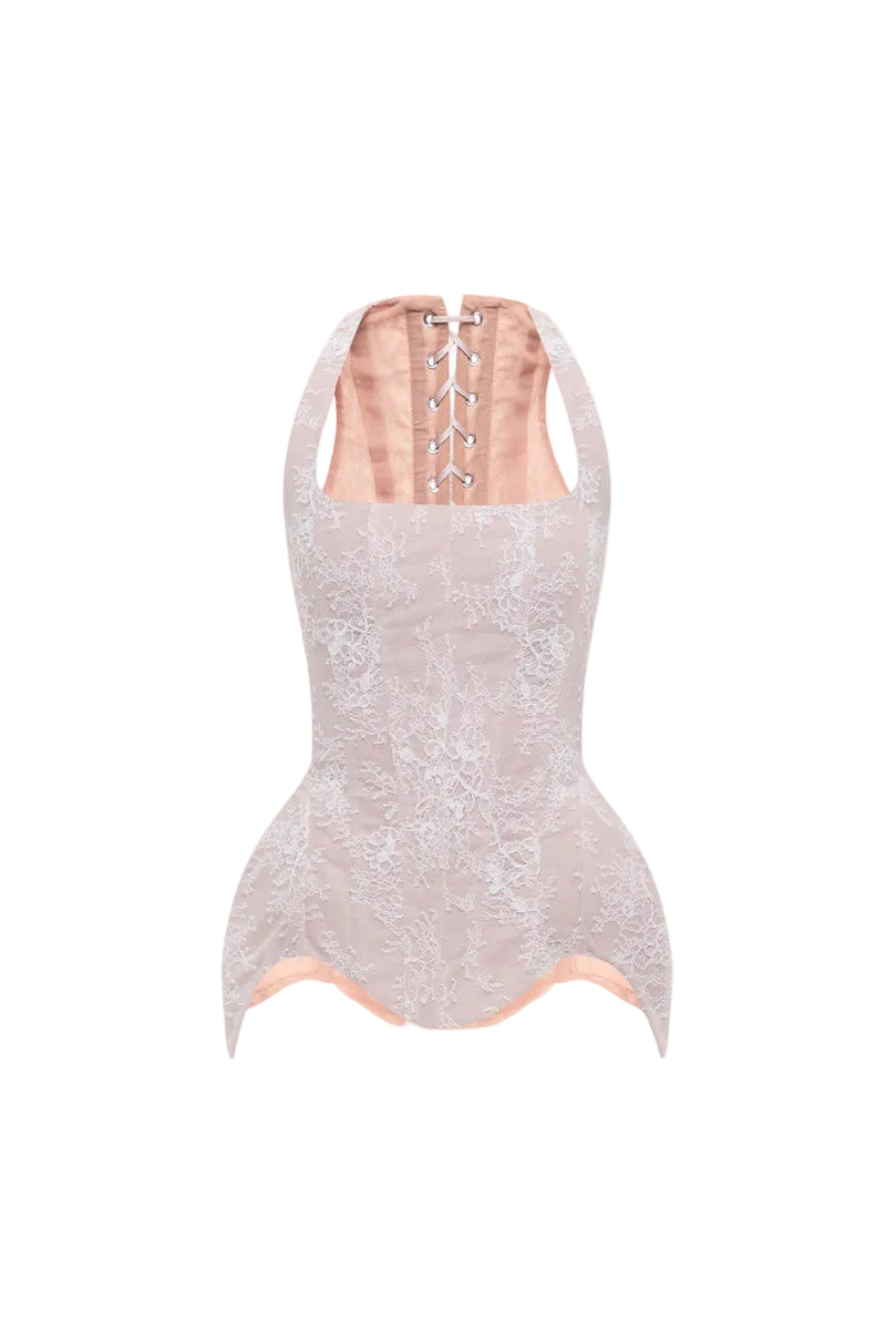 LACE CORSET WITH LACING