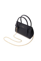 Black CELINE mini top handle bag by VIKELE STUDIO with structured design and top handle, ideal for stylish everyday use.