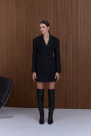 UNDRESS Petra Black Midi Blazer Dress mini dress, fitted black blazer style with structured shoulders and sleek design.